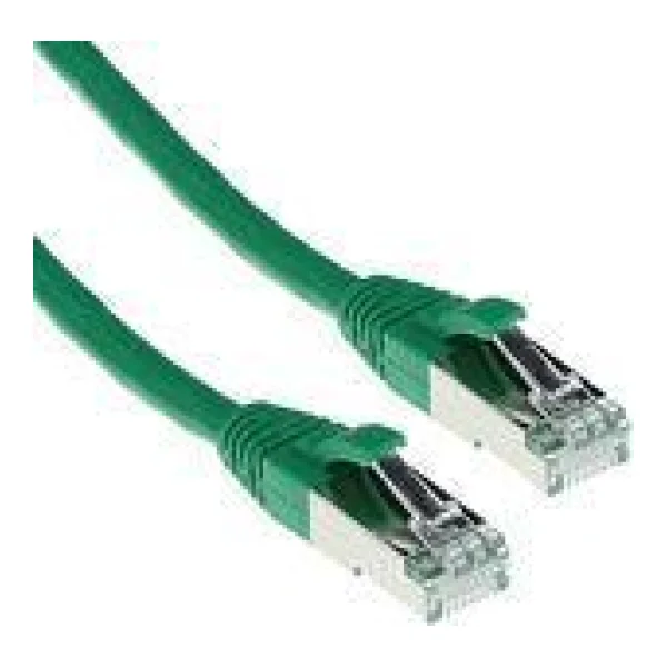 ACT Green 20 meter SFTP CAT6A patch cable snagless with RJ45 connectors. Cat6a s/ftp snagless gn 20.00m (FB6720)