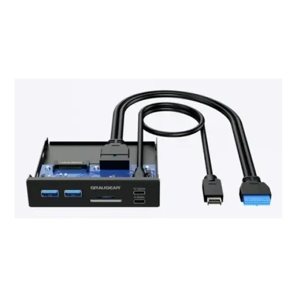 GrauGear G-MP01CR USB-Hub 6 Port USB-A, USB-C®, SD, microSD USB 3.0 5 GBit/s Schwarz G-MP01CR