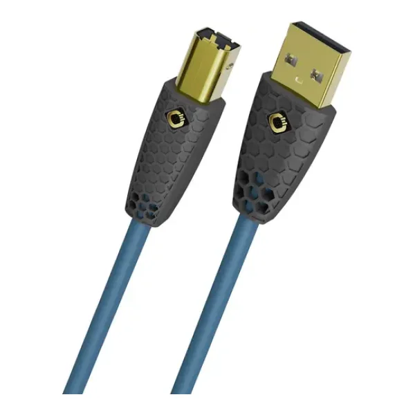 Oehlbach USB-Kabel USB-B Stecker, USB-A Stecker 10m Petrolblau doppelt geschirmt, vergoldete Steckkontakte D1C9574