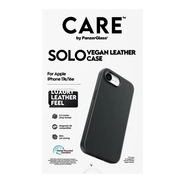 CARE by PanzerGlass Solo Case Black iPhone 16e I 17e (CR30028)