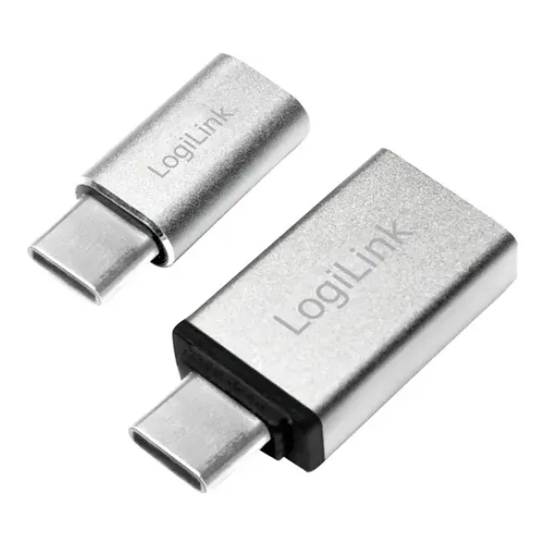 LogiLink USB 3.2 Gen 1 Adapter [1x USB-C® Stecker - 1x USB 2.0 Buchse Micro-B, USB 3.2 Gen 1 Buchse A] AU0040