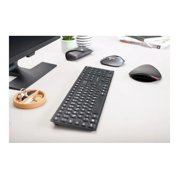 CHERRY KW 9100 SLIM Tastatur RF Wireless + Bluetooth QWERTY Englisch Schwarz (JK-9100EU-2)