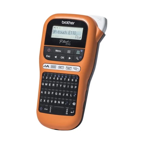 Brother P-touch PT-E110VP Beschriftungsgerät mit Netzteil und Koffer