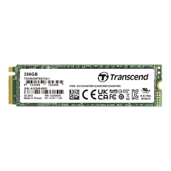 Transcend 256GB Interne PCIe SSD TS256GMTE672AI-VS1