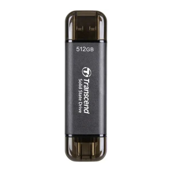 Transcend ESD310C 512GB Externe SSD USB-A (USB 3.2 Gen 2), USB-C® Schwarz TS512GESD310C