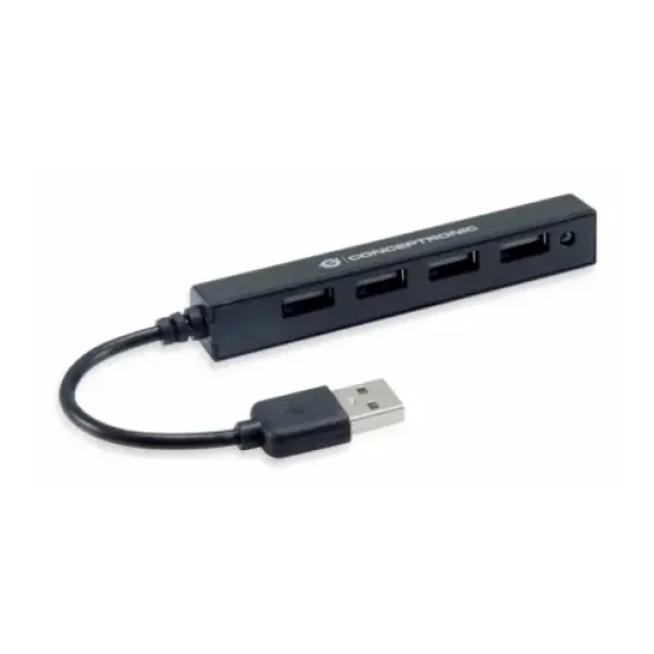 Conceptronic HUBBIES05B USB-Hub 4 Port USB-A USB 2.0 480MBit/s Schwarz HUBBIES05B