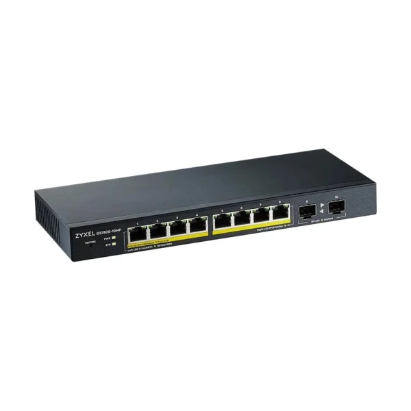 ZyXEL GS1900-10HP 10-Port smart managed 77W PoE+ Switch