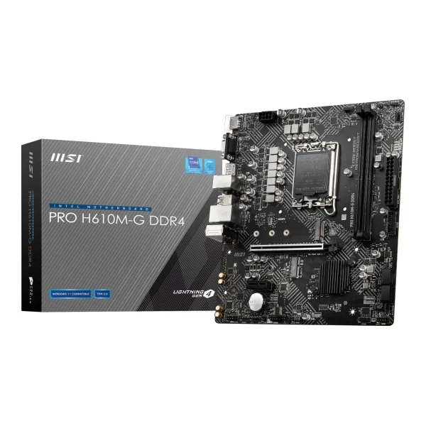 MSI Pro H610M-G mATX Mainboard Sockel 1700 M.2/HDMI/VGA/DP/USB3.2 (Gen1)