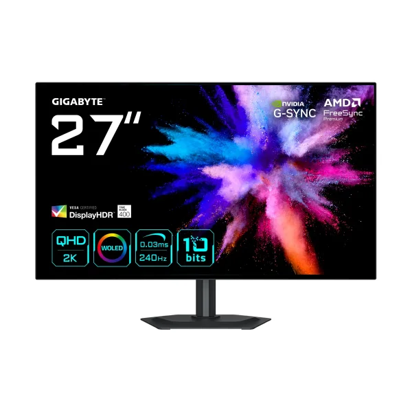 GIGABYTE GO27Q24G 27 WOLED QHD Gaming-Monitor 2560x1440 240Hz 0,03ms Schwarz