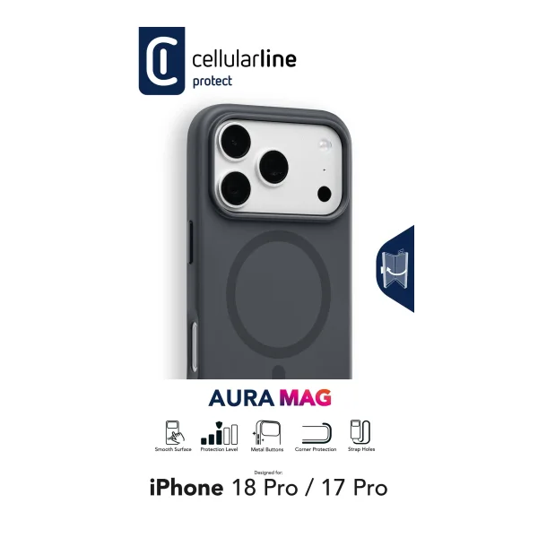 Cellularline Aura MAG Case iPhone 18 Pro Black (AURAMAGIPH18PROK)
