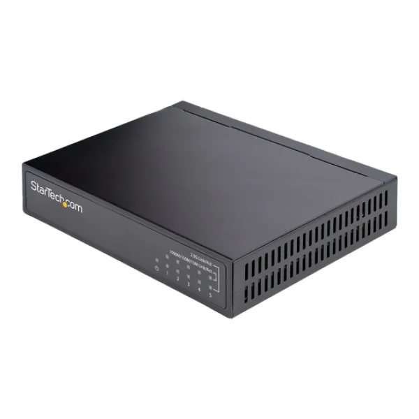 StarTech.com 5 Port Gigabit Switch - Unverwalteter 2.5Gbit/s Switch - Office-/Heimnetzwerk/Lan Switch/Verteiler für