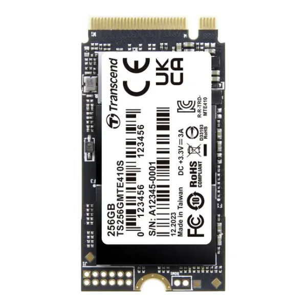 Transcend 256GB Interne M.2 SSD PCIe NVMe 4.0 x4 Retail TS256GMTE410S