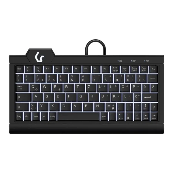 KeySonic KSK-3010ELC (DE) Tastatur USB QWERTZ Deutsch Schwarz (KSK-3010ELC (DE))