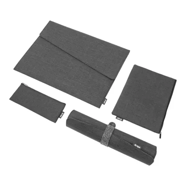 Sigel BAB21 Zubehör Tasche Bundle | Notebook Case L | Organizer Set | Desk Mat Recycled PET, Synthetischer Filz Passend